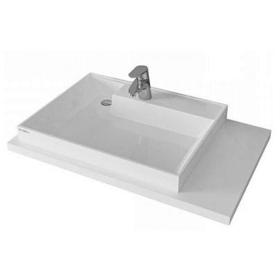 Раковина над стиральной машиной Юпитер 80х50 с напольной тумбой Санта Марс 19 L