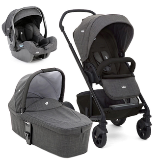 JOIE 3 1 Joie Chrome DLX Chrome Carrycot Joie i Gemm