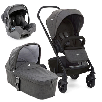 Joie Chrome DLX + спальный болк Chrome Carrycot + автокресло Joie i-Gemm