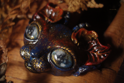 "Шуршащий Вихрябрррь". Коллекционная брошь с котом в стиле фэнтези