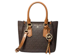 Сумка Michael Kors Kris Medium Logo Satchel Brown