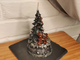 Свеча "Новогодняя елка" черная с серебром и медью, 1 шт., 9 x 14 см