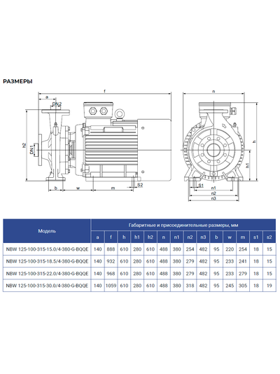 NBW 125-100-315-22/4-G