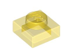 Plate 1 x 1, Trans-Yellow (3024 / 3000844 / 302444 / 6252045)