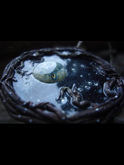 Новогодняя брошь &quot;Таинство снежной Луны&quot;