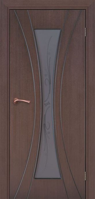 дверь "Эстет" венге, со стеклом