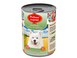 РОДНЫЕ КОРМА КОНСЕРВЫ ДЛЯ СОБАК СКОБЛЯНКА МЯСНАЯ ПО-ГОРОДЕЦКИ 970 Г