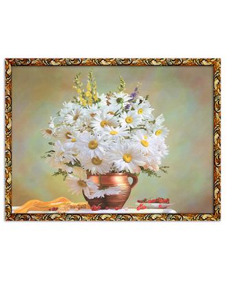 Картина в раме для декора 65баг 70*50 "Цветы".