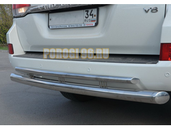 Защита заднего бампера d76/42 для Toyota Land Cruiser 200 2013-2015