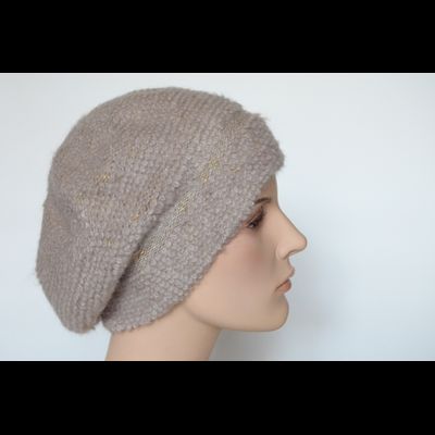 Женский вязаный берет с пряжкой Vizio Италия 6970 розовый