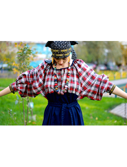 Русская народная женская рубаха "Мезенская"