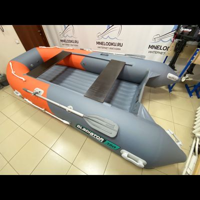 Моторная лодка GLADIATOR E380S оранжево-темносерый