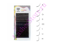 Ресницы коричневые LOVELY «Creative» "Тёмный Шоколад" - MIX (20 линий)