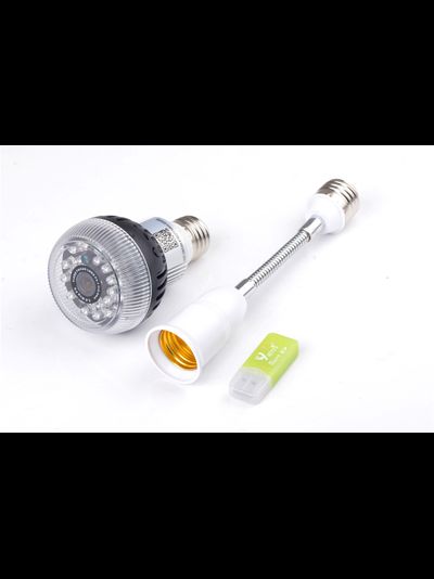 WiFi видеоняня/телекамера (в виде лампы накаливания, цоколь Е27)  с DVR , Full HD 5Mp (Pro iCam)