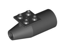 Engine, Smooth Large, 2 x 2 Thin Top Plate, Black (4868b / 4227079 / 4552413 / 6146461)