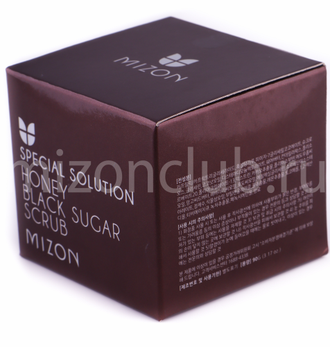 mizon honey black sugar scrub