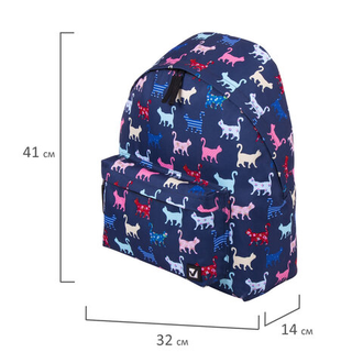 Рюкзак BRAUBERG, универсальный, сити-формат, "Коты", 20 литров, 41х32х14 см, 228856
