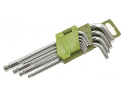 Набор  шестигранников 1,5-10 с шаром 10 предметов (1.5,2,2.5,3,4,5,6,7,8,10 мм) ,Д562101