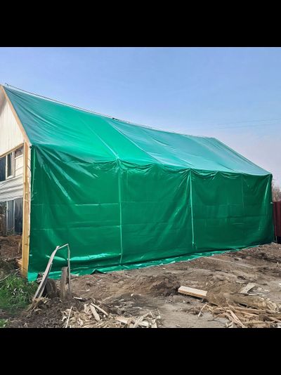 Тент Тарпаулин от дождя и солнца 4х15 м, 120 г/м2, шаг люверсов 0,5 м