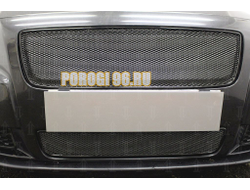 Защита радиатора Volvo S80 II 2010-2013 black верх PREMIUM (3D устанавливается вместо штатной)