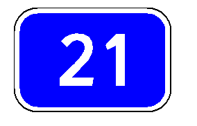 дорожные знак 6.13 (табличка КМ ) односторонняя тип А