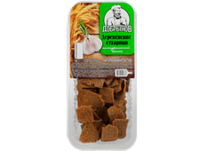 Гренки СЛАЙСЫ с ЧЕСНОКОМ, ТМ ДОБРЫНОВ, в упаковке 100 гр