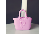 Нежно-розовая маленькая сумочка-корзина. (1447)