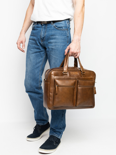 Сумка для ноутбука Riace NEW Premium brown (арт. 1015-63)