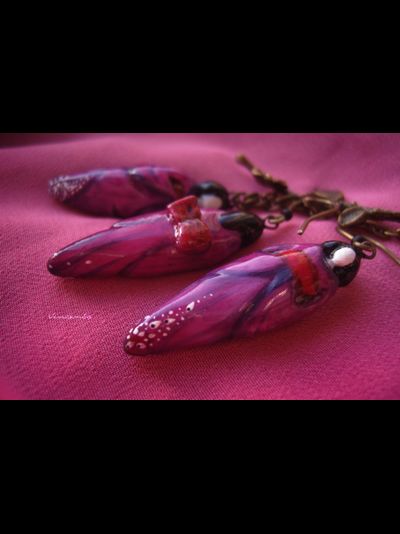 &quot;Вальс магнолии&quot;, комплект украшений из фарфора (серьги и подвеска)