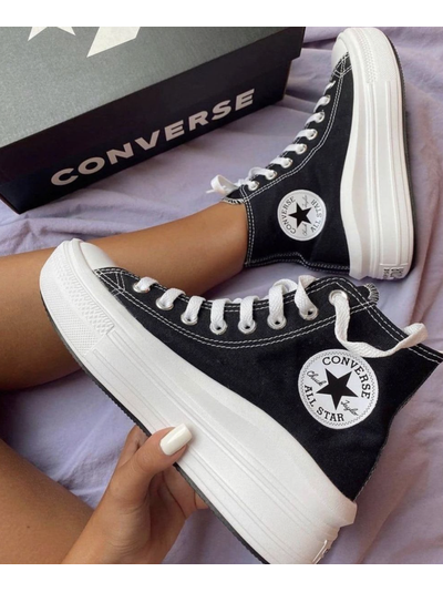 Кеды Converse All Star Move High Top высокие черные на платформе