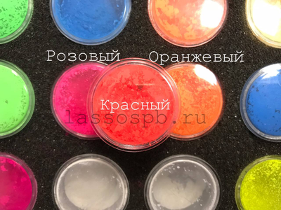 Флуоресцентный Красный неоновый пигмент 2-10 мкм, вес 1 кг