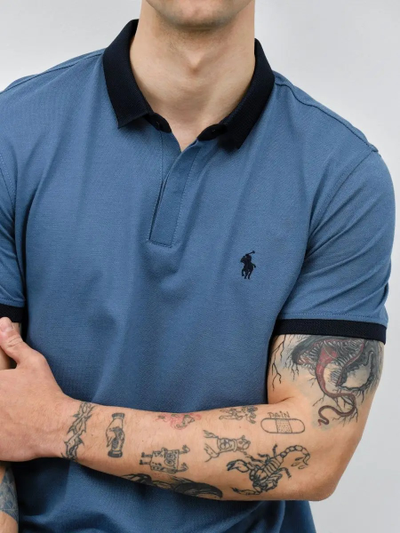 Поло мужское PM-003 синее