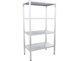 Стеллаж ПищТех ПРОФИ каркас труба нерж 40х40, полка сплошная