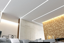 СВЕТОВЫЕ ЛИНИИ НА НАТЯЖНОМ ПОТОЛКЕ