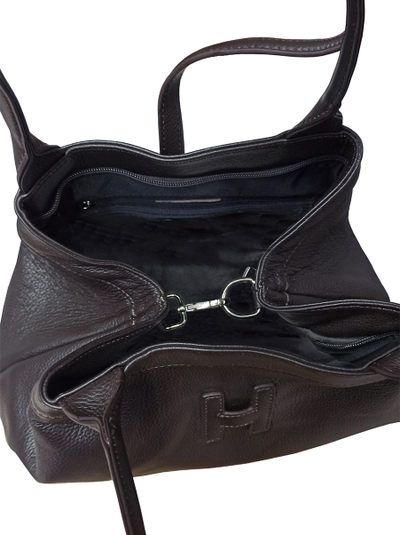 (АРТИКУЛ: 9766/0/82) СУМКА ЖЕНСКАЯ БОЛЬШАЯ, НАТУРАЛЬНАЯ КОЖА, ЧЕРНАЯ, РУЧКИ И РЕМЕНЬ ЧЕРЕЗ ПЛЕЧО