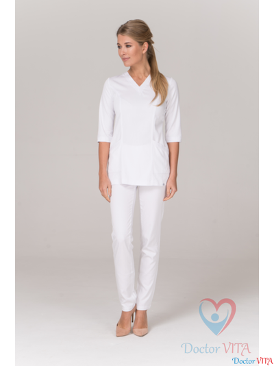 БЛУЗА МЕДИЦИНСКАЯ DR.SUPER &quot;Viki&quot; БЕЛАЯ