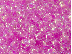 БИСЕР PRECIOSA 10/0 - 50г - 38125 ПРОЗРАЧНЫЙ С РОЗОВОЙ ЛИНИЕЙ ВНУТРИ
