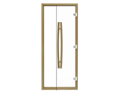 SAWO Дверь 7/19, прозрачная, кедр, изогнутая ручка, 741-4SCD-1 купить в Алуште