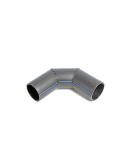 D125 SDR17 Отвод сварной сегментный ПНД ПЭ100 45°- 90° производство в СПб