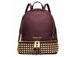 Рюкзак Michael Kors Rhea бордовый с заклепками