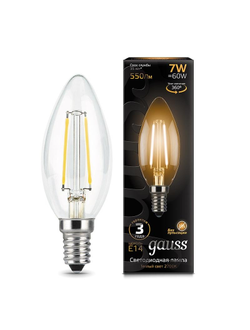 Лампа светодиодная Gauss LED Filament Свеча E14 7Вт 550Лм 2700К (103801107)
