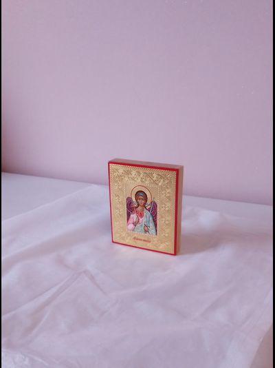 Ангел-Хранитель. Рукописная икона 9х10,5см.