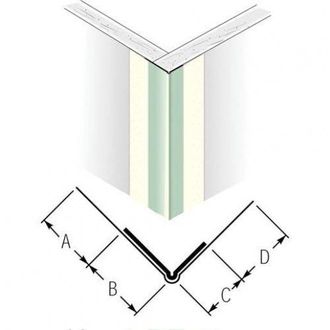 Металлизированный уголок на бумажной основе Sheetrock (внешний угол)