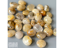 Кварц рутиловый "Волос Венеры" галтовка 15-22 мм, цена за штуку