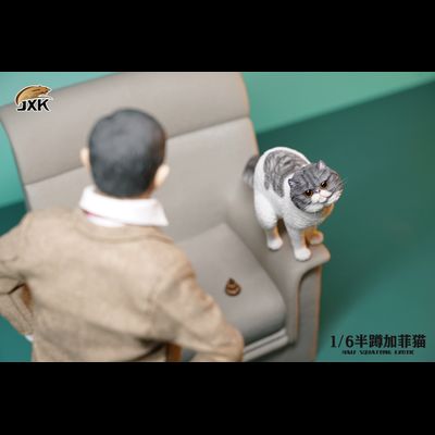 Какающий котик (рыжий) - Коллекционная ФИГУРКА 1/6 scale Half squatting Exotic Shorthair (JXK073C) - JXK