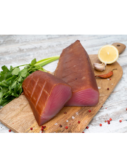 Тунец холодного копчения (вырезка лойн) Цена за 1 кг.