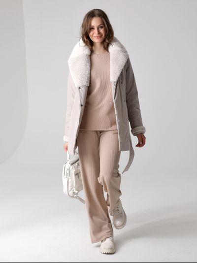 Куртка 24336 серо-песочный