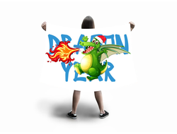 Флаги и флажки год Дракона