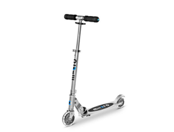 Самокат Micro Sprite Серебристый LED
