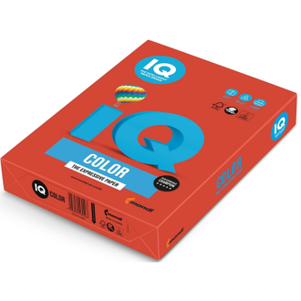 Бумага цветная IQ COLOR (А4,80г,CO44-кораллово-красный) пачка 500л.